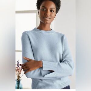 Boden Cashmere Soft Blue Crew Neck Sweater